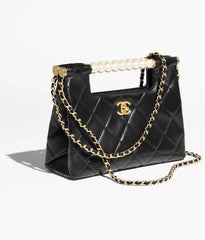 Pearl bag with premium leather (Black)