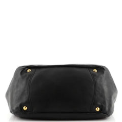 Soft Calf Chain Handle Shoulder Bag Nero (Black)