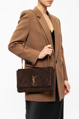 Brown Reversible Leather & Suede Shoulder Bag