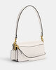 Polished Pebble Leather Tabby Style Shoulder Bag – Elegant White