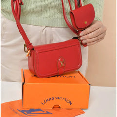 Shoulder Bag with broad strap (Red)