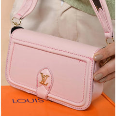 Shoulder Bag with broad strap (Pink)