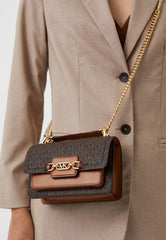 Heather Shoulder Bag With OG Box & Dust Bag (Brown - 176)