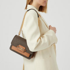 Heather Shoulder Bag With OG Box & Dust Bag (Brown - 176)