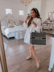 Large Tote Embroidery With OG Box & Dust Bag & Scarf (Black-155)