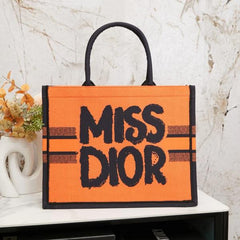 Graffiti Book Large Tote With OG Box & Dust Bag & Scarf (Orange-1031)