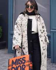 Graffiti Book Large Tote With OG Box & Dust Bag & Scarf (Orange-1031)