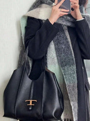 Timeless Premium Quality Leather Bag With Extra Pouch & OG Magnetic Box With Dust Bag (Black - 444)