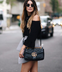 Premium Shoulder Bag With OG Box & Premium Dust Bag (Black-250)