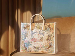 Shanghai Savanah Tiger Tote Bag With OG Magnetic Box & Dust Bag & (White-1024)