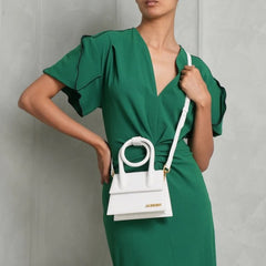 Le Chiquito Noeud Bag With OG Box Dust Bag & Extra Sling Belt (White - 138)