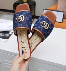 Jolie Slide With OG Box & Carry Bag (Brown_Blue-1081)
