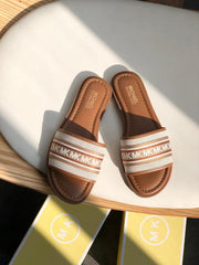 Sadler Slide Flats With OG Box & Dust Bag (White - 1099)