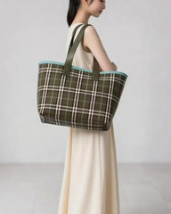 Tote Bag With Detachable Pouch & Dust Bag (Green-1156)