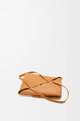 Medium Puzzle Fold tote in shiny calfskin Warm Desert