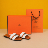 Premium Flats With OG Box & Carry Bag (Brown White - 887)