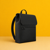 Sleek Cut-Corner Minimalist Backpack with Front Zip Pocket