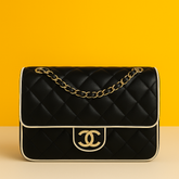 Classic Panda Flap Shoulder Bag With OG Box & Dust Bag (Black-1201)