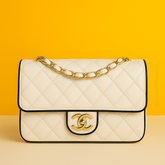 Classic Panda Flap Shoulder Bag With OG Box & Dust Bag (White-1202)