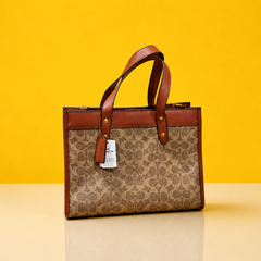 Field Tote Bag With OG Double Box & Dust Bag & Shoulder Strap (Brown - 1221)