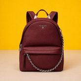 Premium Backpack with zip compartments (Maroon )
