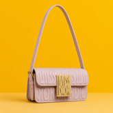 Premium Flap shoulder bag in soft pink