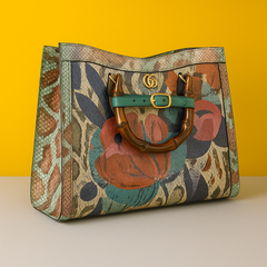 Python Premium Tote Bag With OG Magnetic Box & Dust Bag (Python-531)