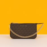 MD Chain Pouchette Bag With Dust Bag (Brown - 248)