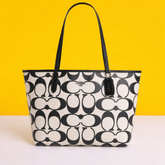 Limited Edition Premium Tote Bag With OG Magnetic Box & Dust Bag (Black_White-874)
