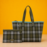 Tote Bag With Detachable Pouch & Dust Bag (Green-1156)