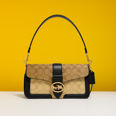 Signature Shoulder Bag With OG Box & Dust Bag (Brown-134)