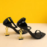 Opyum Heels With OG Box & Carry Bag (Black Gold - 868)
