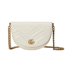 Marmont moon cross body bag (White)