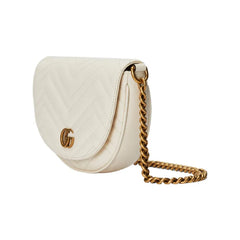 Marmont moon cross body bag (White)
