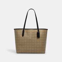 Tote Bag With OG Box & Dust Bag (Beige Black-1119)