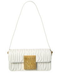 Women White Miss Latte Quilted Shoulder Bag (White)