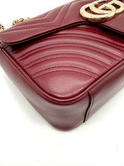 Elegant Burgundy Quilted Shoulder & Sling Bag with Chain Strap