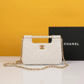 Pearl bag with premium leather (White)