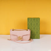 Medium Shoulder Bag With OG Box & Dust Bag (Pink-728)