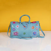 Keepall Bandoulire Premium Unisex Duffle Bag With Dust Bag & Accessories (Blue - 685)