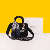 Embroidery Luxurious Quality With OG Magnetic Gift Box & Dust Bag & Scarf (Black-875)
