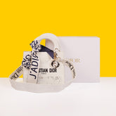 Lite Embroidery Luxurious Quality With OG Magnetic Gift Box & Dust Bag & Scarf (White-876)