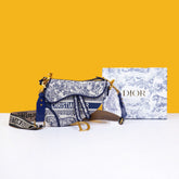 Blue Toile de Jouy Embroidery With OG Box & Dust Bag (Blue_Tiger-1035)