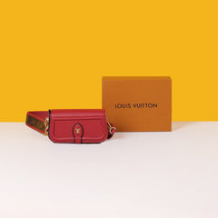 Shoulder Bag with broad strap (Red)