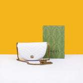 Marmont moon cross body bag (White)