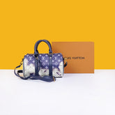 Keepall Bandouliere Monogram Travel Speedy With OG Magnetic Box & Dust Bag (Blue Multi - 960)