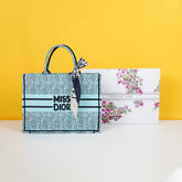 Medium Miss Book Tote Blue
