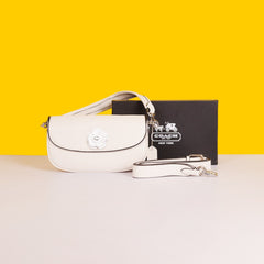 Emmy Saddle Bag 23 With Tea Rose (White)