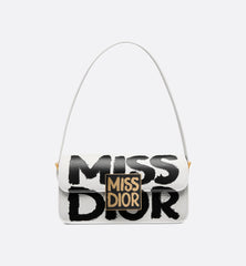 Flap Bag Graffiti Printed Calfskin - (White )