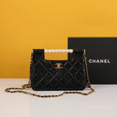 Pearl bag with premium leather (Black)